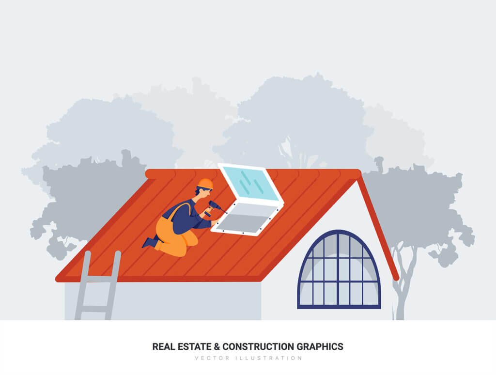 建筑插画场景素材模板下载Aquarius – Real Estate & Construction Vector Scenes插图11