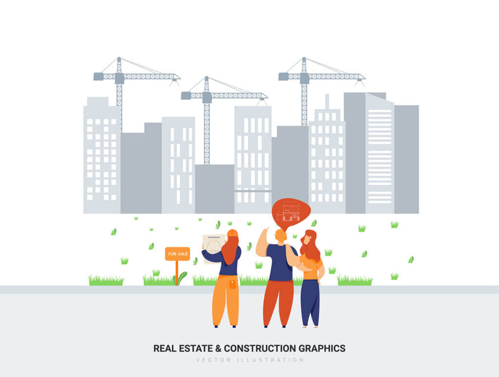 建筑插画场景素材模板下载Aquarius – Real Estate & Construction Vector Scenes插图4