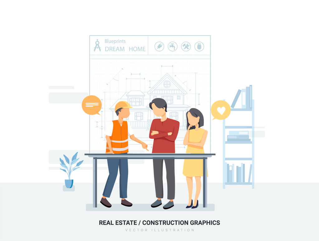建筑工地施工场景插画素材模板下载Pisces – Real Estate & Construction Vector Scenes插图8