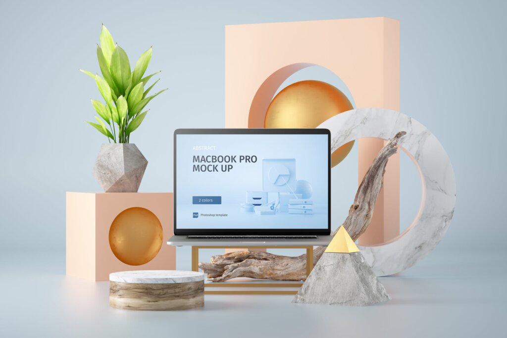 Macbook Pro平板电脑样机素材模板下载vAbstract Macbook Pro Mockup vol.01