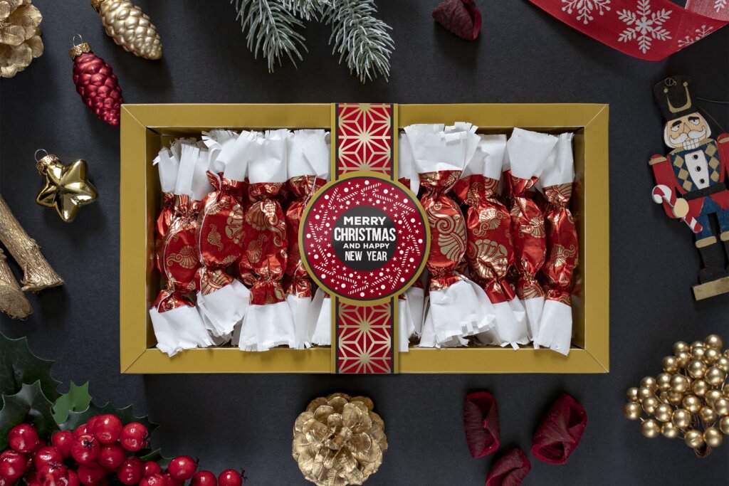 圣诞节糖果包装盒模板素材样机Christmas sweets mockup WTQTQLL