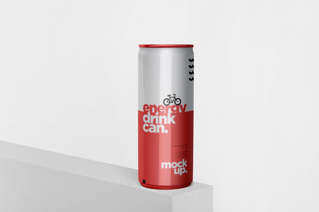 神奇能量饮料模型样机素材下载Energy Drink Can Mock-Up – 250 ml
