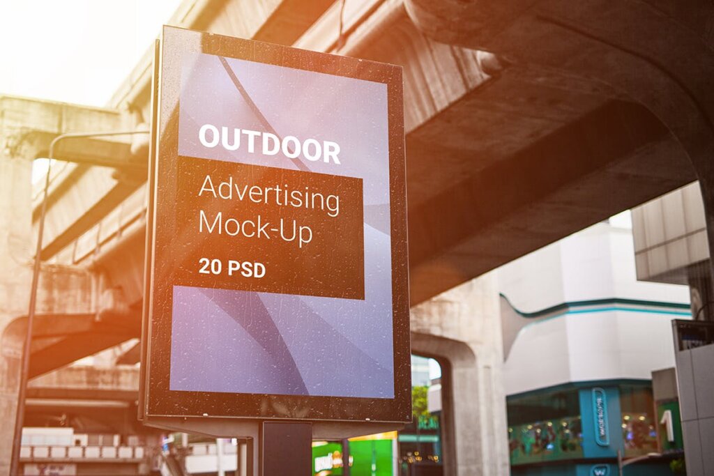 20个大屏电子广告展示模板素材样机下载Billboard Outdoor Advertising Mock Up插图3