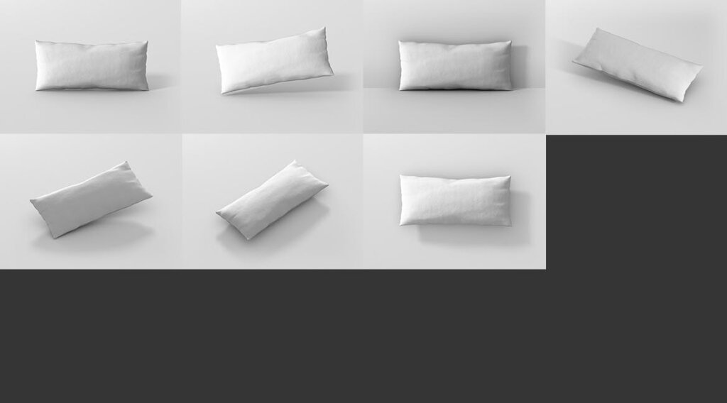 三原色组合长方形枕头模型抱枕模板素材样机Pillow Mockup – Long Rectangle插图10