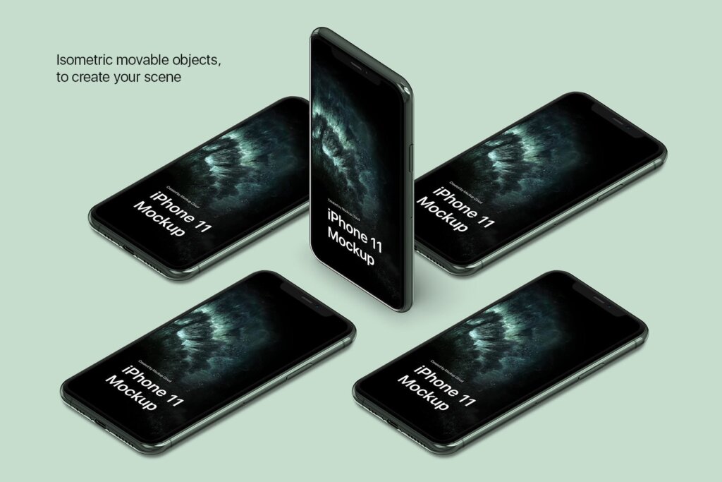 iPhone 11 Pro Max样机设备工具包素材模板下载iPhone 11 Pro Mockup Kit插图10