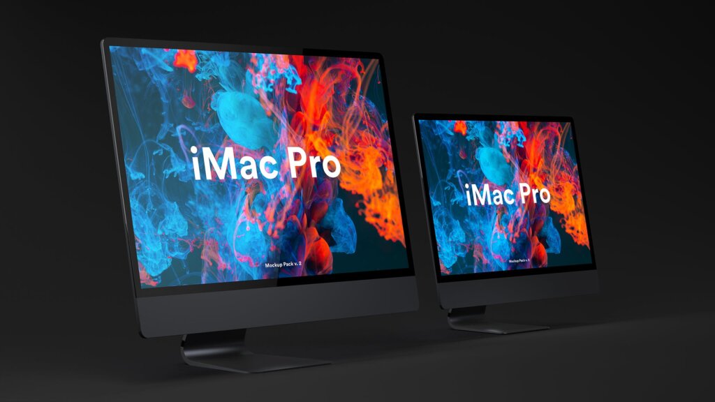 精致高端黑版本的iMac Pro电脑样机模板素材下载Dark iMac Pro Mockup插图11