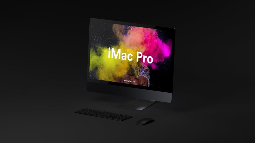 精致高端黑版本的iMac Pro电脑样机模板素材下载Dark iMac Pro Mockup插图13