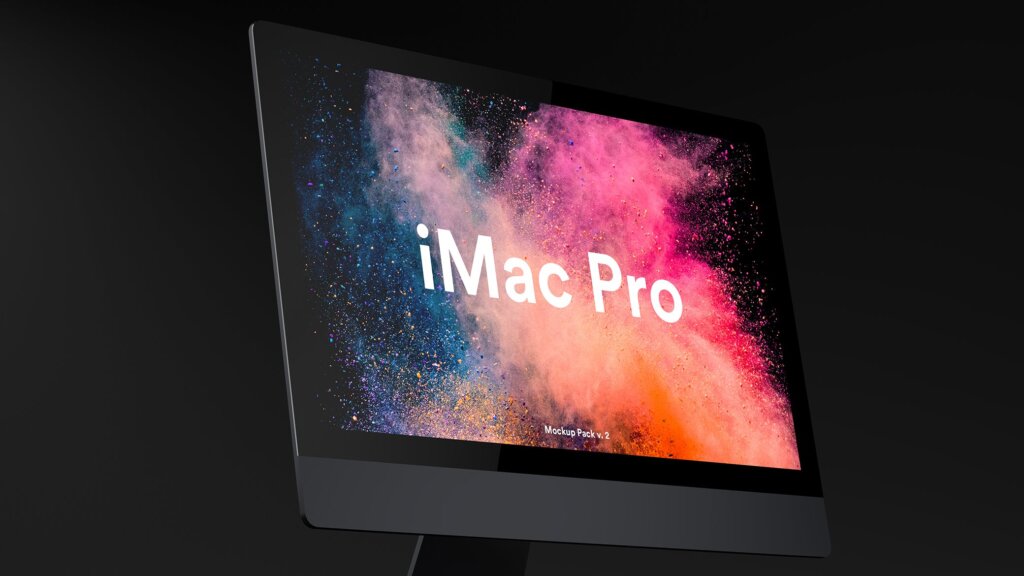 精致高端黑版本的iMac Pro电脑样机模板素材下载Dark iMac Pro Mockup插图14