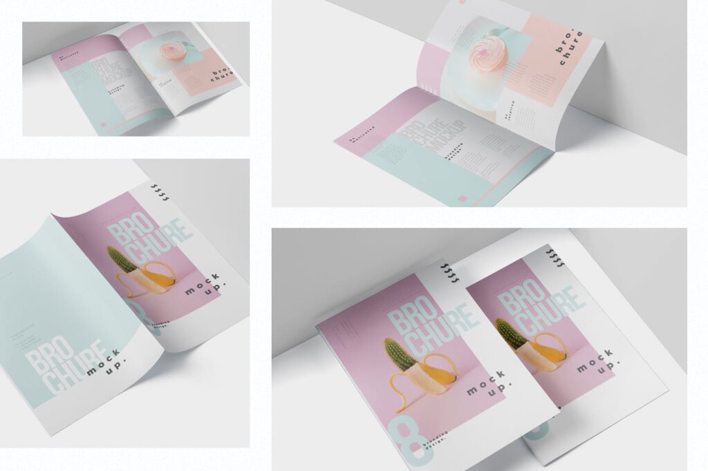 精致企业产品介绍A4小册子杂志模型样机素材A4 Brochure – Magazine Mock-Up插图1