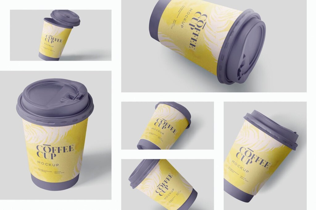 咖啡热饮杯模型样机素材下载模型Coffee Cup Mockup 5BBQP7J插图1