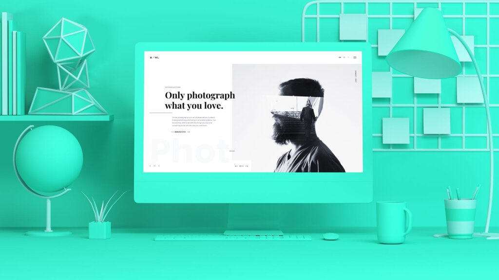 精致高端iMac模型样机素材下载Colorful iMac Mockup EZKMRYF插图1