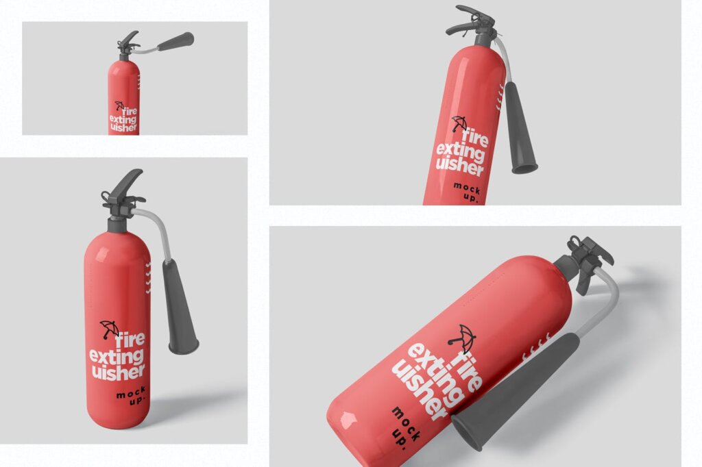 高端灭火器模型样机素材下载Fire Extinguisher Mockup Set插图1