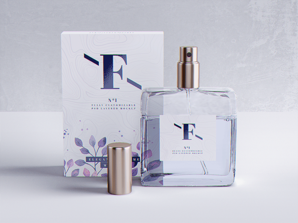 品牌包装香水模型样机素材下载Perfume Packaging MockUp插图1