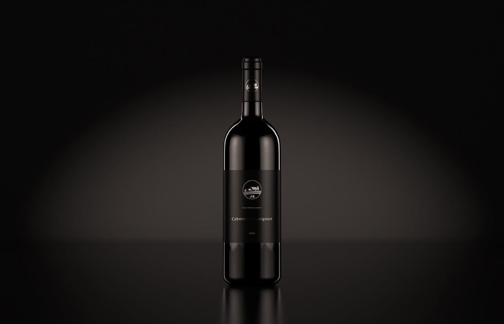 高端奢华红酒瓶模型样机素材Wine Bottle Mockup — Dark Studio插图2