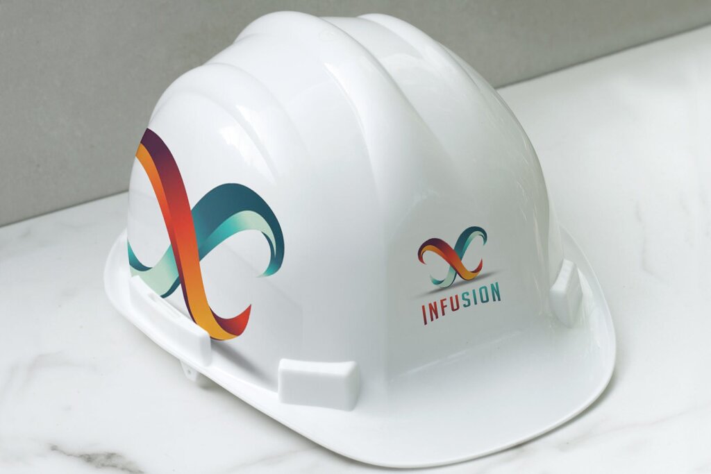 建筑工地施工白色安全帽样机素材 construction Safety Helmet Mockup插图1