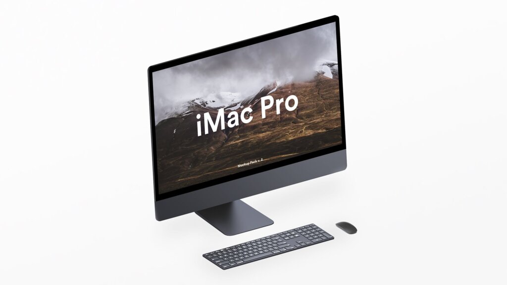 苹果电脑多角度样机素材模型下载iMac Pro Kit插图1