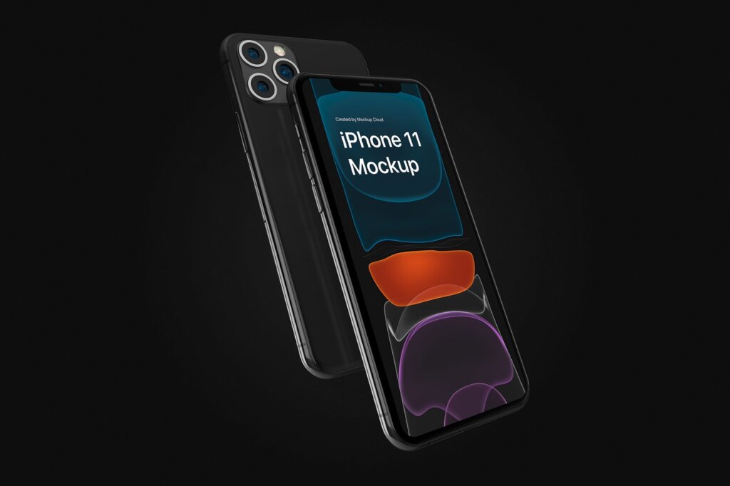 iPhone 11 Pro Max样机设备工具包素材模板下载iPhone 11 Pro Mockup Kit插图1