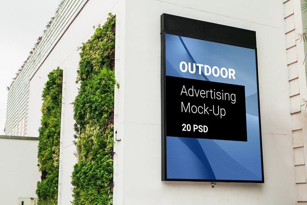 20个大屏电子广告展示模板素材样机下载Billboard Outdoor Advertising Mock Up插图11