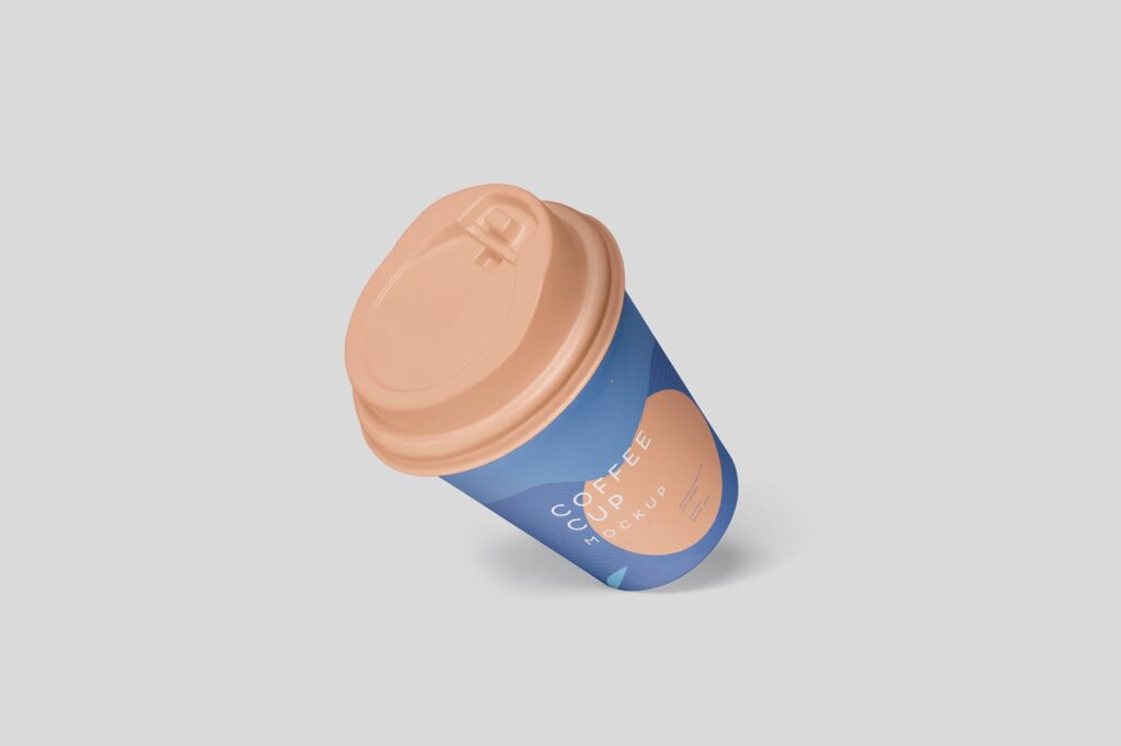 热饮咖啡杯/文艺塑料热饮杯样机素材模板下载Coffee Cup Mockup Set – Small Size – Disposable插图2