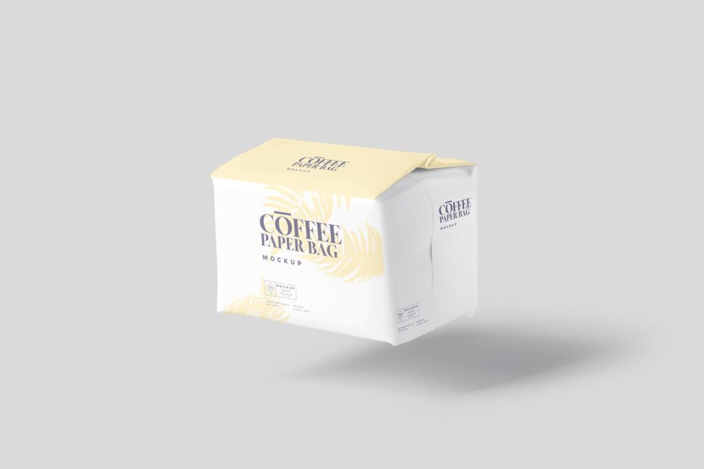 商务方形咖啡袋包装模型样机素材Coffee Paper Bag Mockup PSDs – Small Size插图2