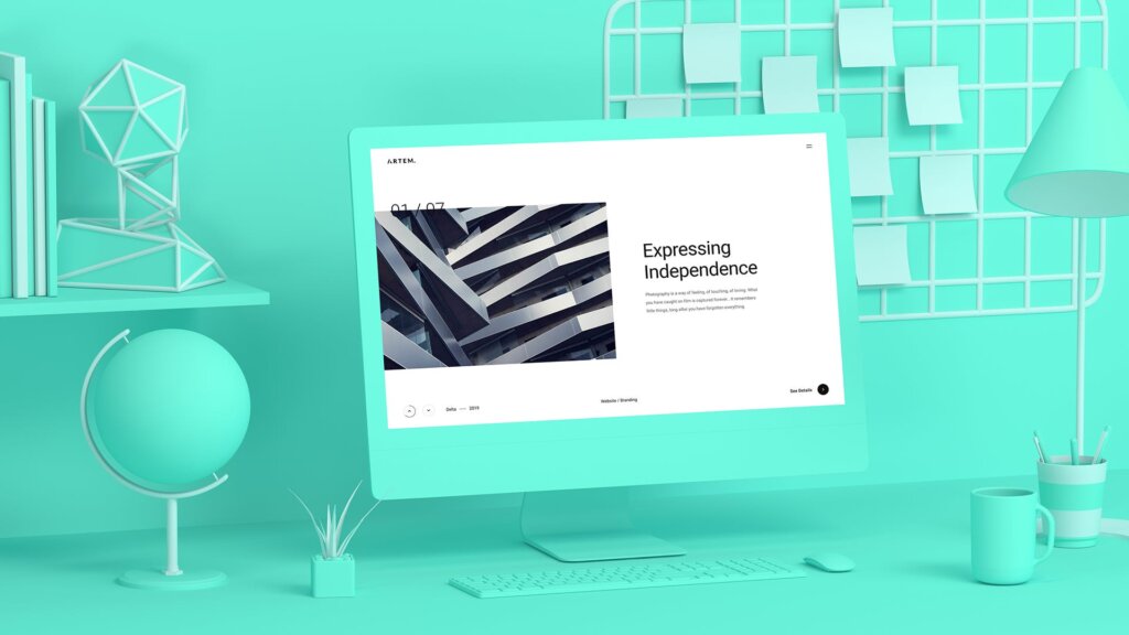 精致高端iMac模型样机素材下载Colorful iMac Mockup EZKMRYF插图2