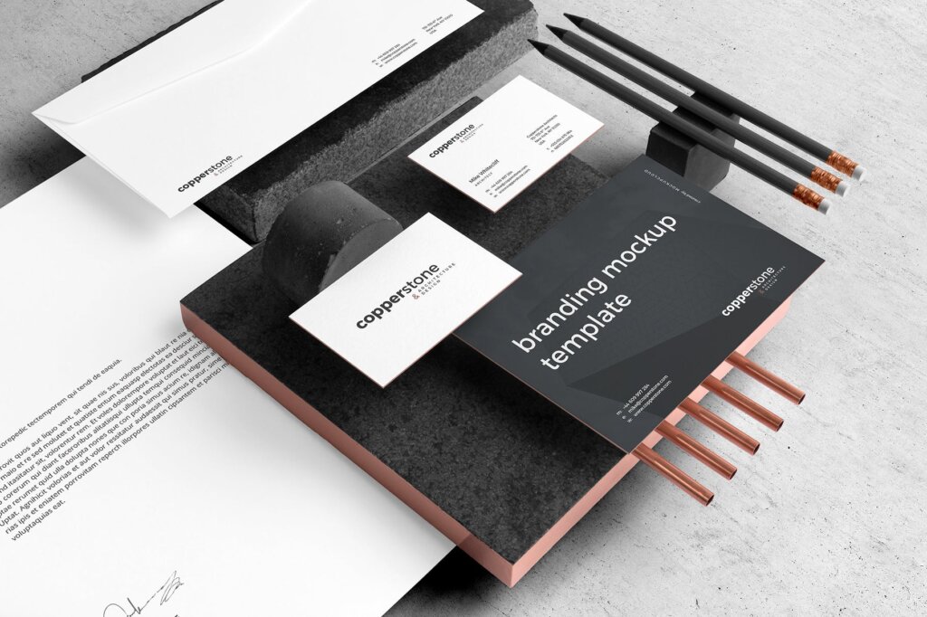 房地产品牌VI识别系统模板素材样机下载Copperstone Branding Mockup Vol 3插图2