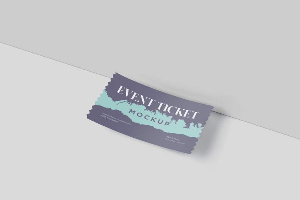 活动门票/发布会门票样机素材模板下载Event Ticket Mockup Set插图2