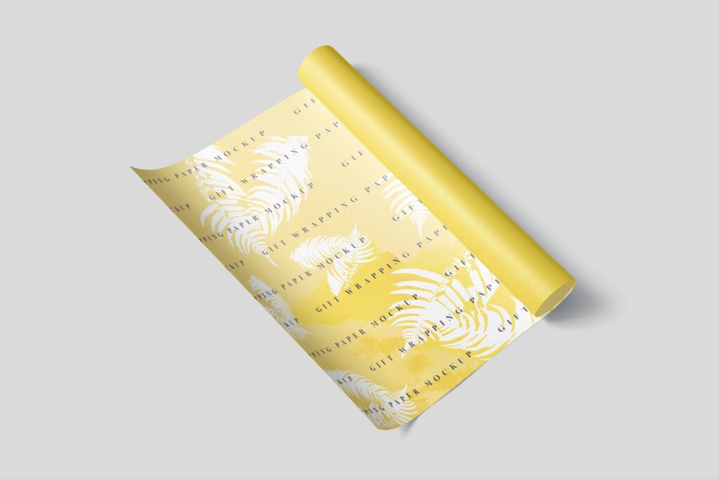 礼品包装和包装设计外包装模板设计素材样机Gift Wrapping Paper Mockup Set插图2