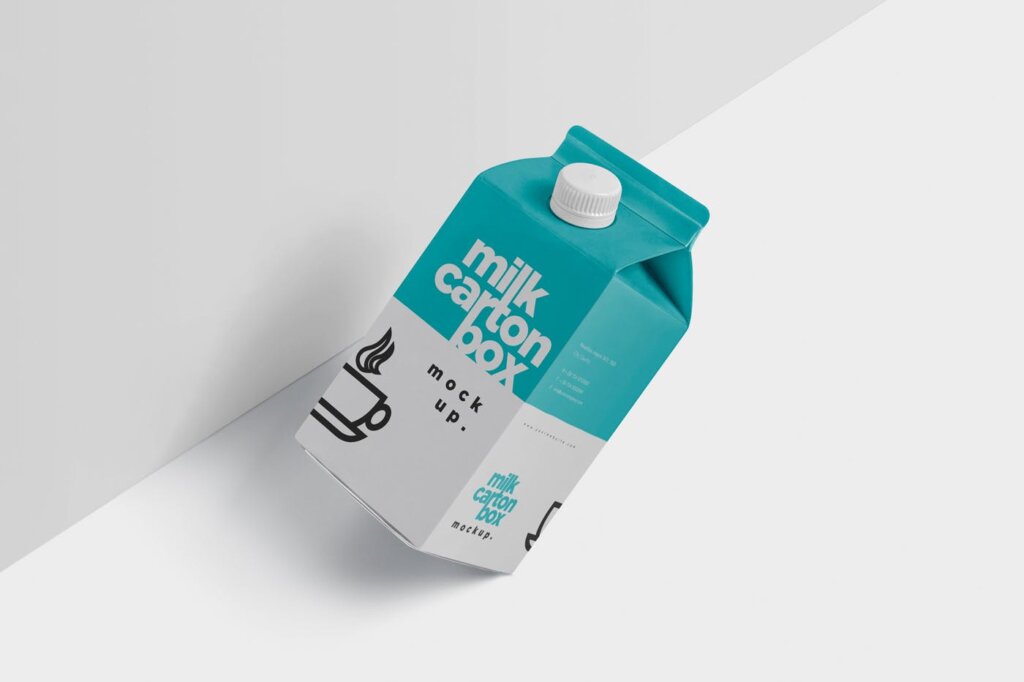 500ML果汁牛奶模型样机模型素材下载Juice Milk Mockup in 500ml Carton Box ESJ7DC9插图2