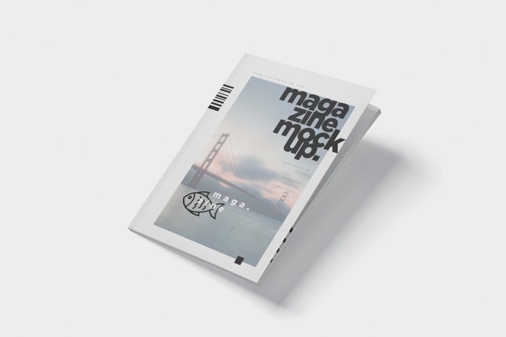 精致文艺多种透视角度杂志样机模型素材Magazine Mockup – A4 210×297 mm Size插图2