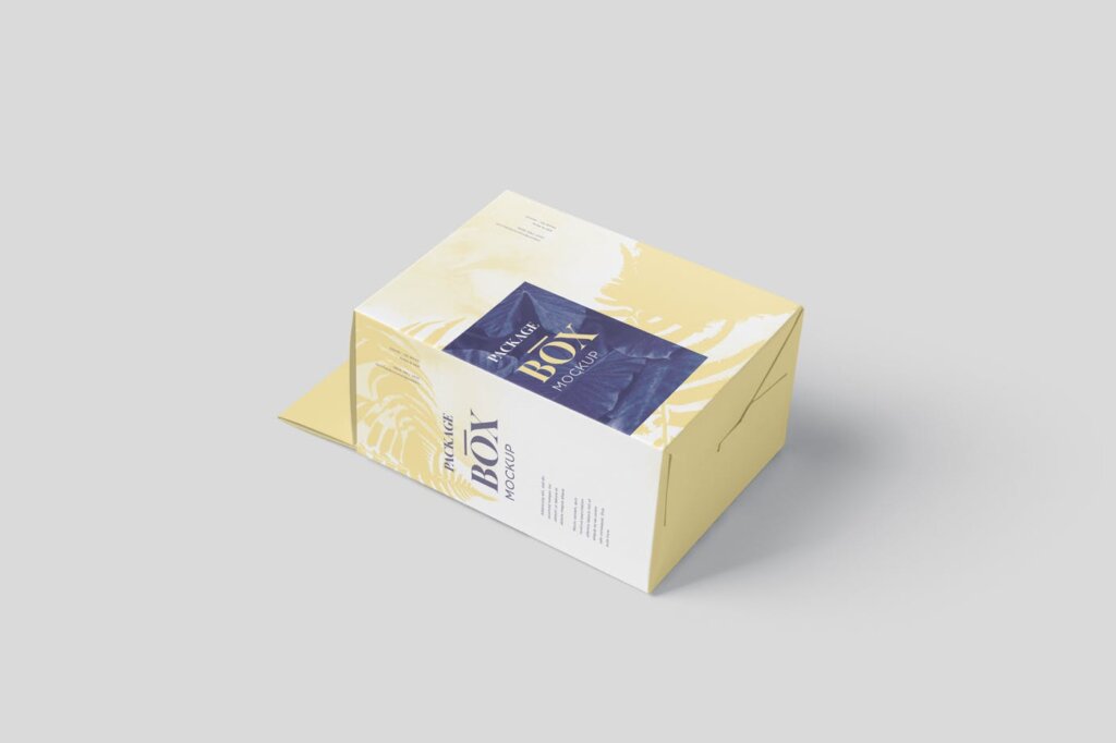 挂扣商品包装盒模板素材样机下载Package Box Mockup Set – Slim Square with Hanger插图2