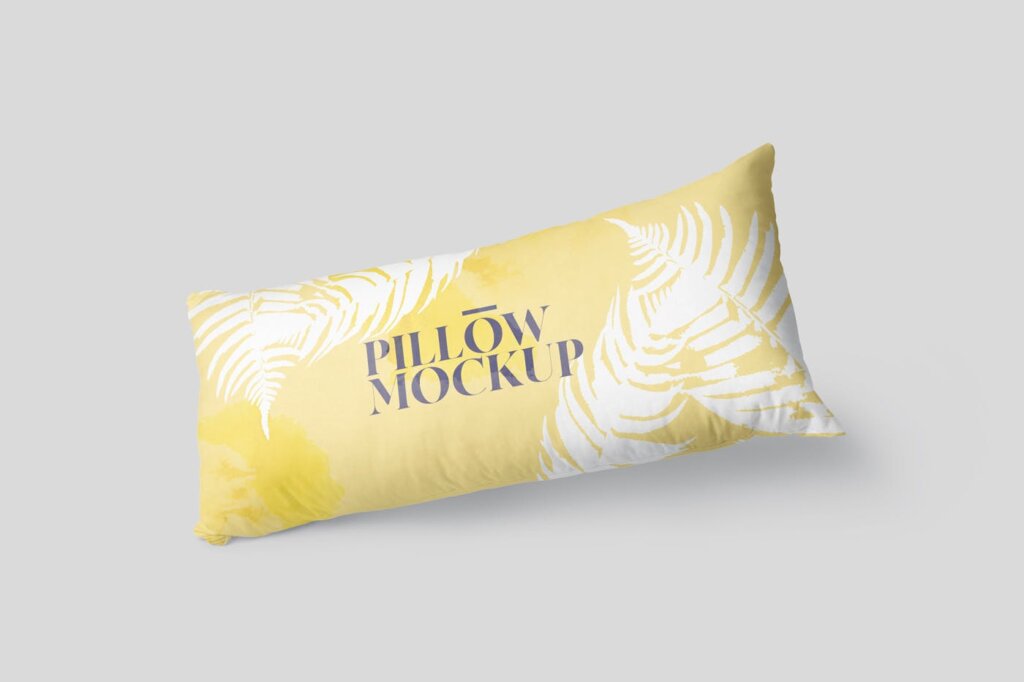 长方形抱枕模板素材样机下载Pillow Mockup Set – Long Rectangle插图2