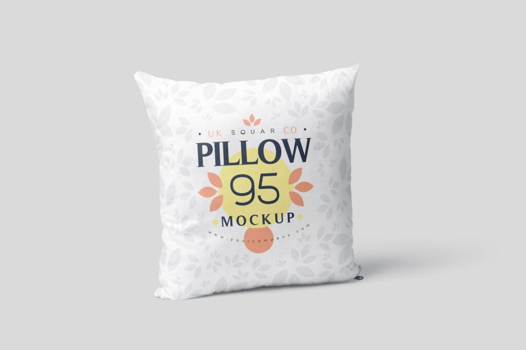 精致品牌文艺枕头模型素材样机Pillow Mockup Set Square插图2