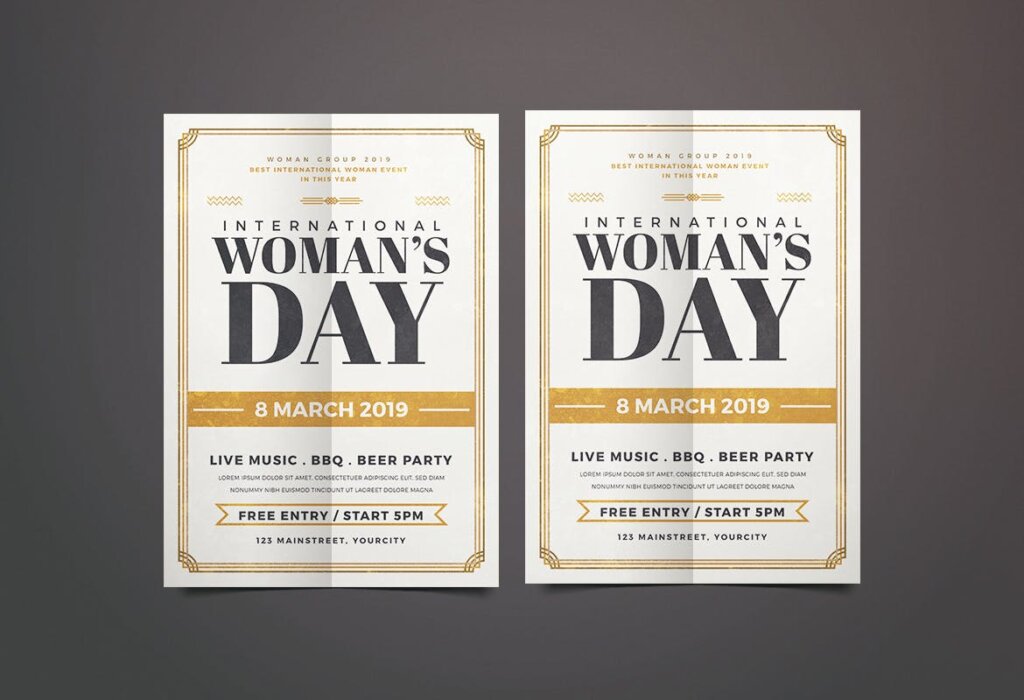 女神节日海报创意宣传单模板素材Woman’s Day Flyer W7ZSGH插图2