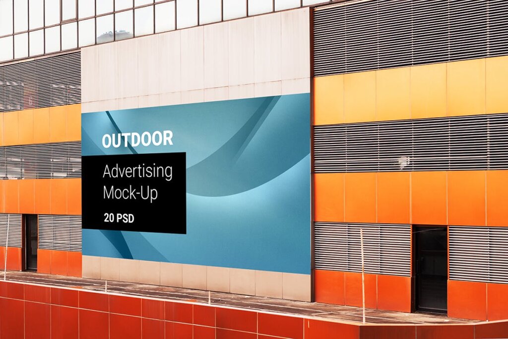 20个大屏电子广告展示模板素材样机下载Billboard Outdoor Advertising Mock Up插图2