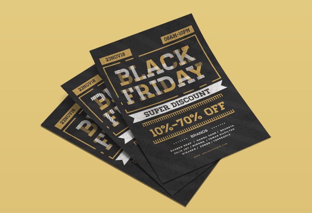 黑色星期五海报宣传单模板素材Black Friday Flyer插图3