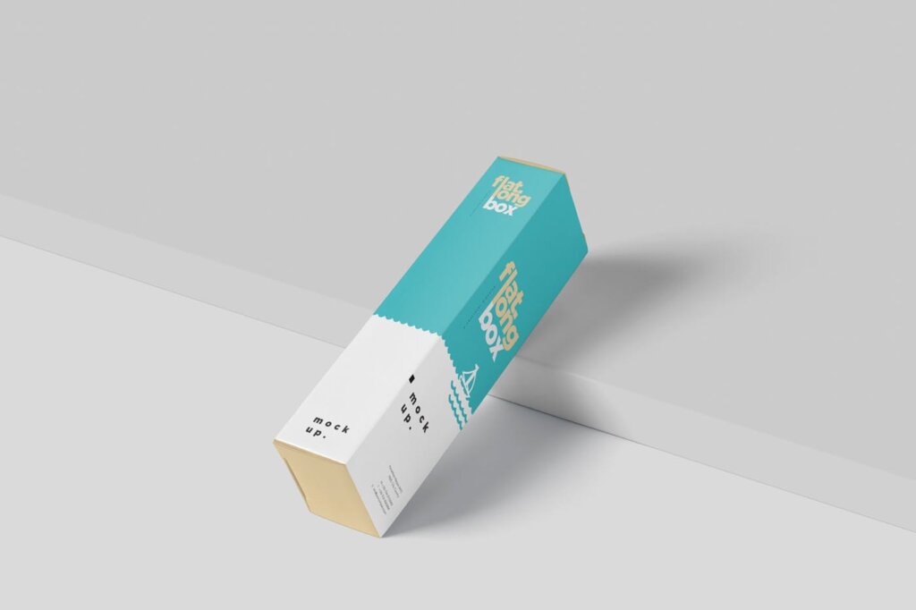 长方形商品包装盒模板素材样机Box Mockup Set – Flat Long Rectangle插图3