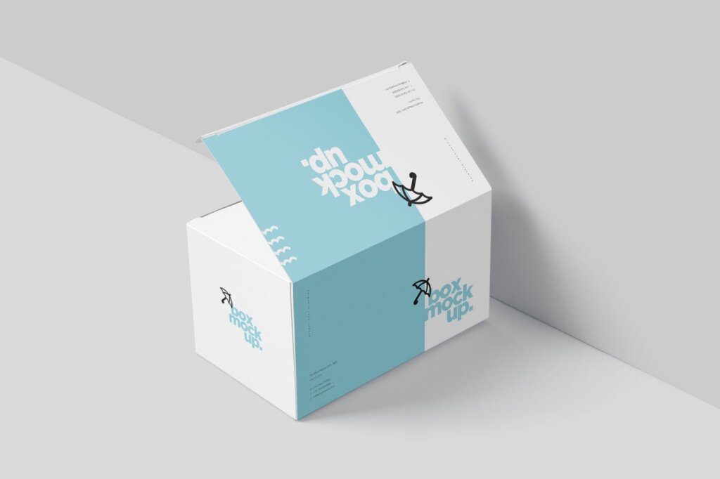 高端商品包装盒模型素材样机下载Box Mockup Set – Wide Rectangle Big Size插图3