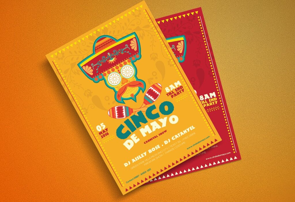 传统节日海报传单模板素材下载Cinco De Mayo Flyer插图3