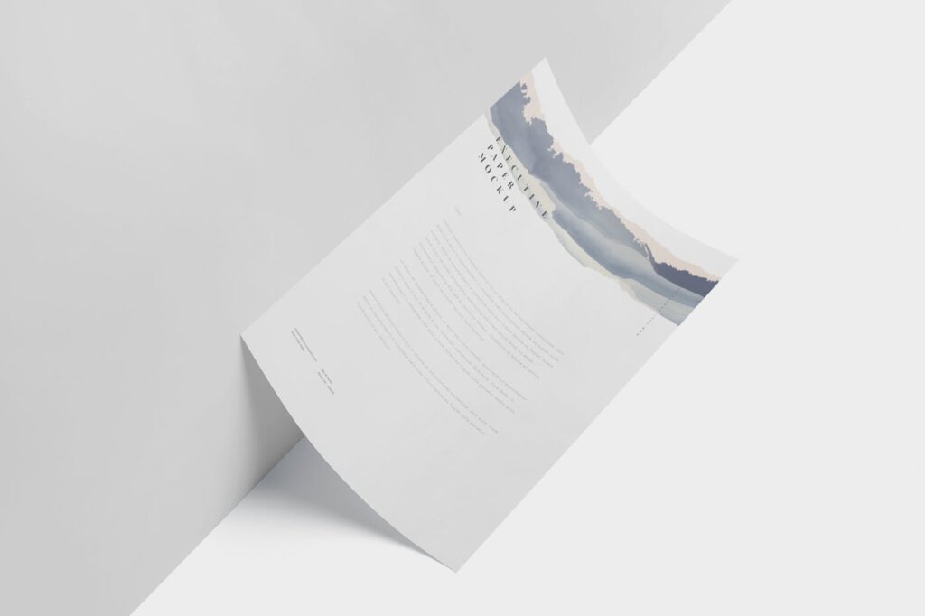 企业品牌是被信纸/行政办公样机模板素材下载Executive Paper Mockup – 7×10 Inch Size插图3