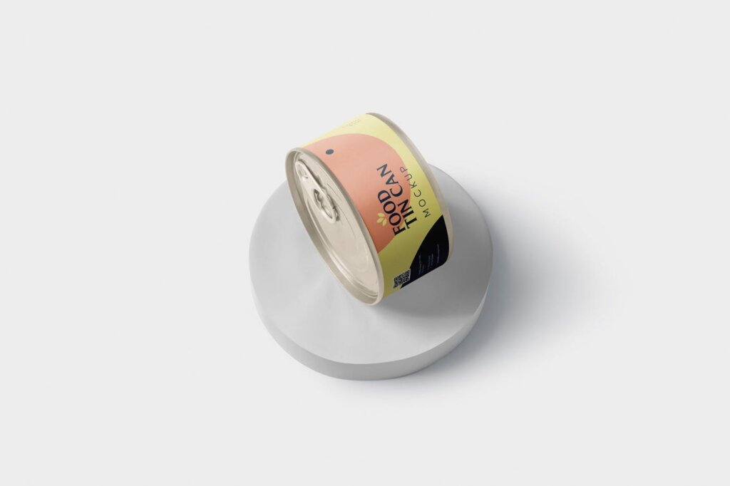 锡罐模型模板包装盒模型样机素材下载Food Tin Can Mockup Small Size – Round插图3