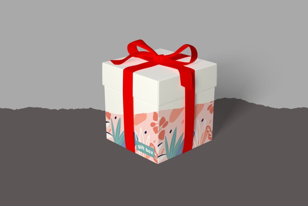 精致的方形礼品包包装盒模型样机素材Gift Box Mockups插图3