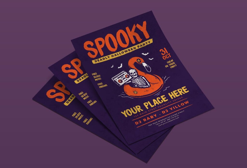 万圣节的海报宣传单模板素材Halloween Fest Flyer插图3