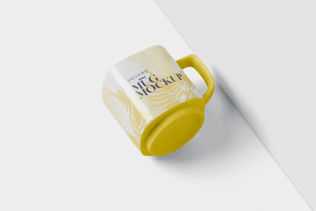 简约文艺咖啡杯样机模型素材下载Mug Mockup Square Shaped插图3