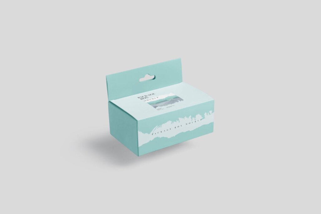 经典方形包装盒模板素材样机下载Package Box Mockup – Long Rectangle with Hanger插图3
