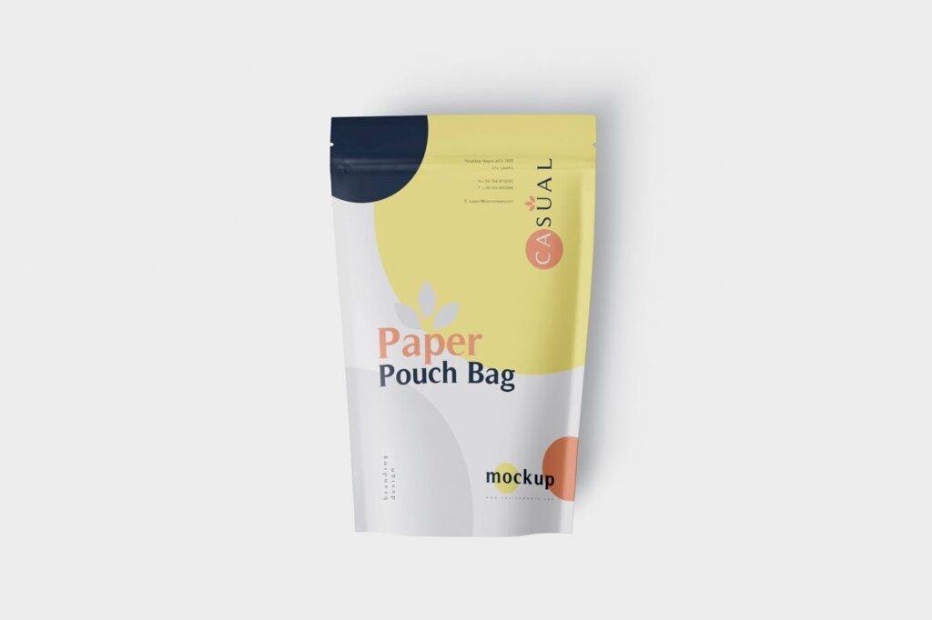 高端纸袋包装模型样机素材下载Paper Pouch Bag Mockup Large Size插图3