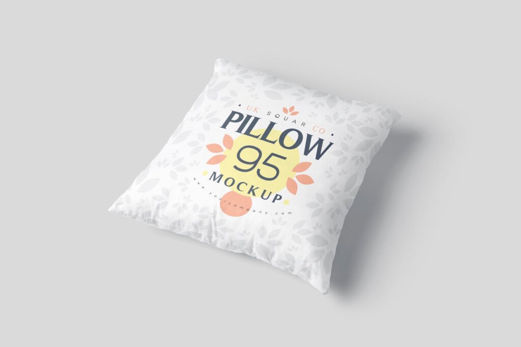 精致品牌文艺枕头模型素材样机Pillow Mockup Set Square插图3