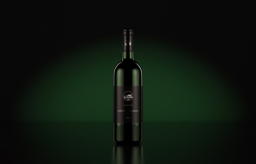 高端奢华红酒瓶模型样机素材Wine Bottle Mockup — Dark Studio插图4