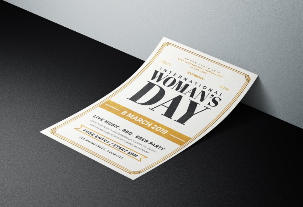 女神节日海报创意宣传单模板素材Woman’s Day Flyer W7ZSGH插图3