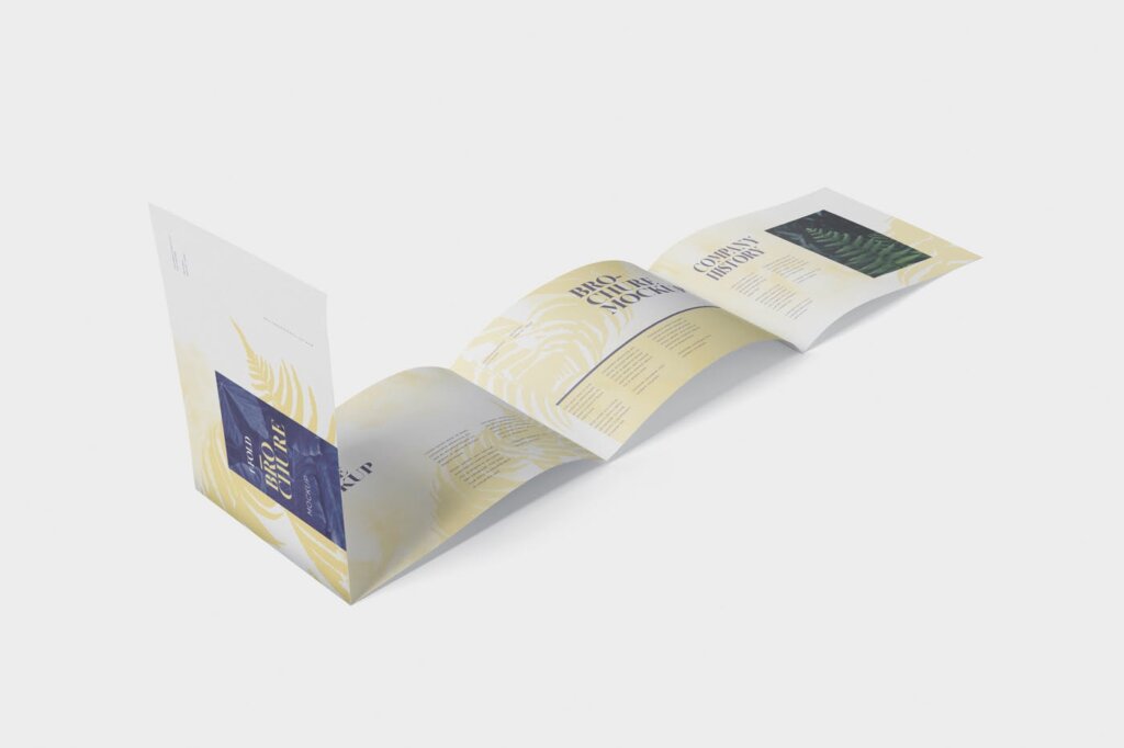 四折页小册子/杂志样机素材模型素材下载4 – Fold Brochure Mockup in Din A4 A5 A6 Landscape插图4